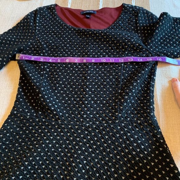 Lands' End Textured Dress - Black and White - Size S (6-8) - Picture 3 of 9